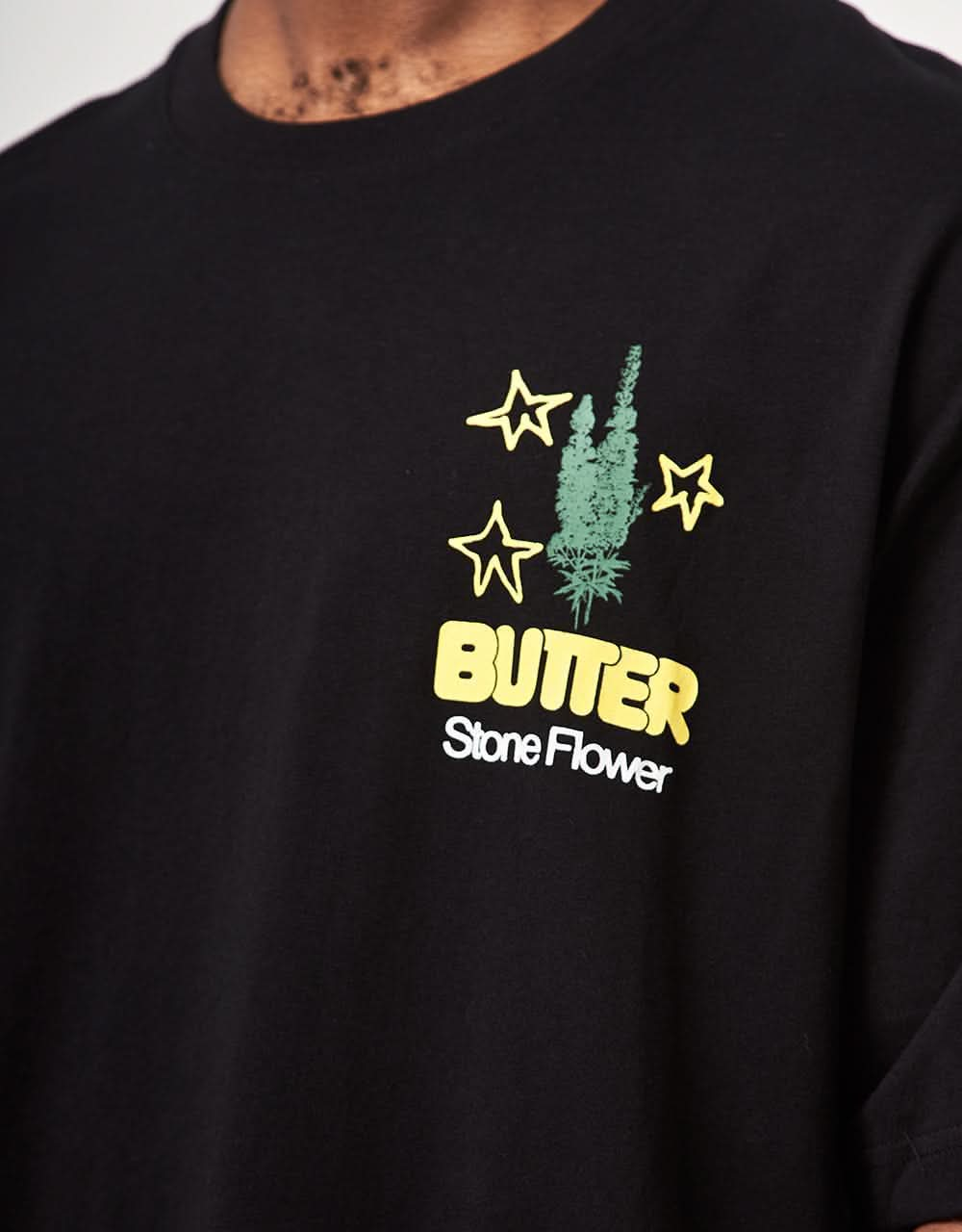 Butter Goods Stone Flower T-Shirt - Black