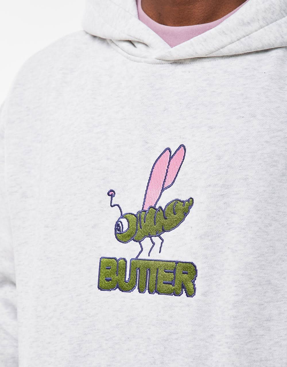 Butter Goods Dragonfly Embroidered Pullover Hoodie - Ash