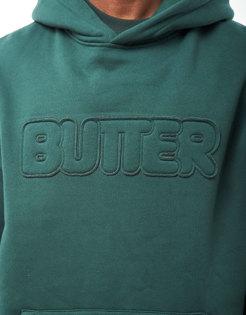 Butter Goods Fabric Applique Pullover Hoodie - Forest