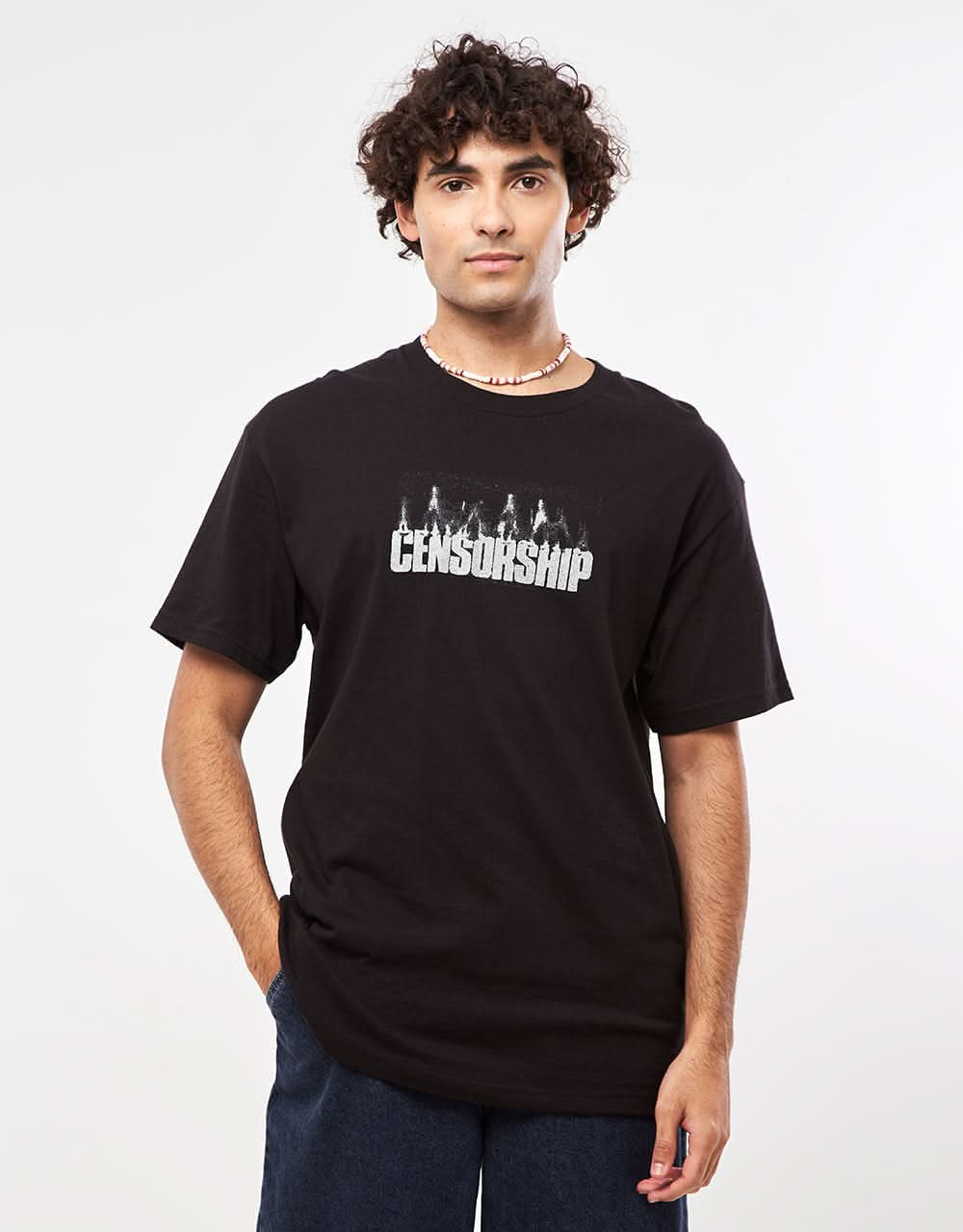 Glue Censorship T-Shirt - Black