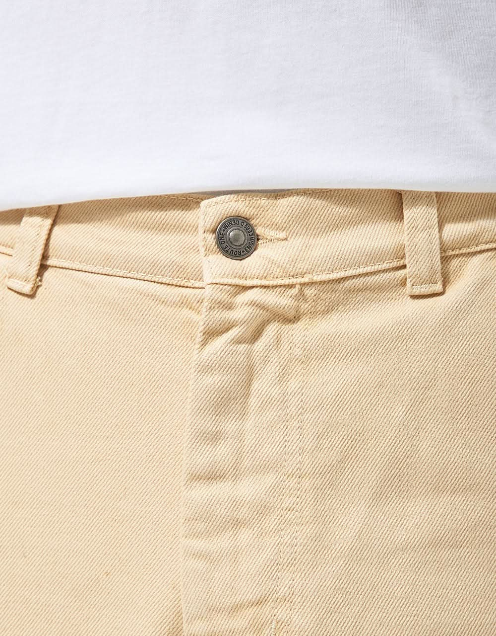 Route One Super Baggy Denim Jeans - Sand