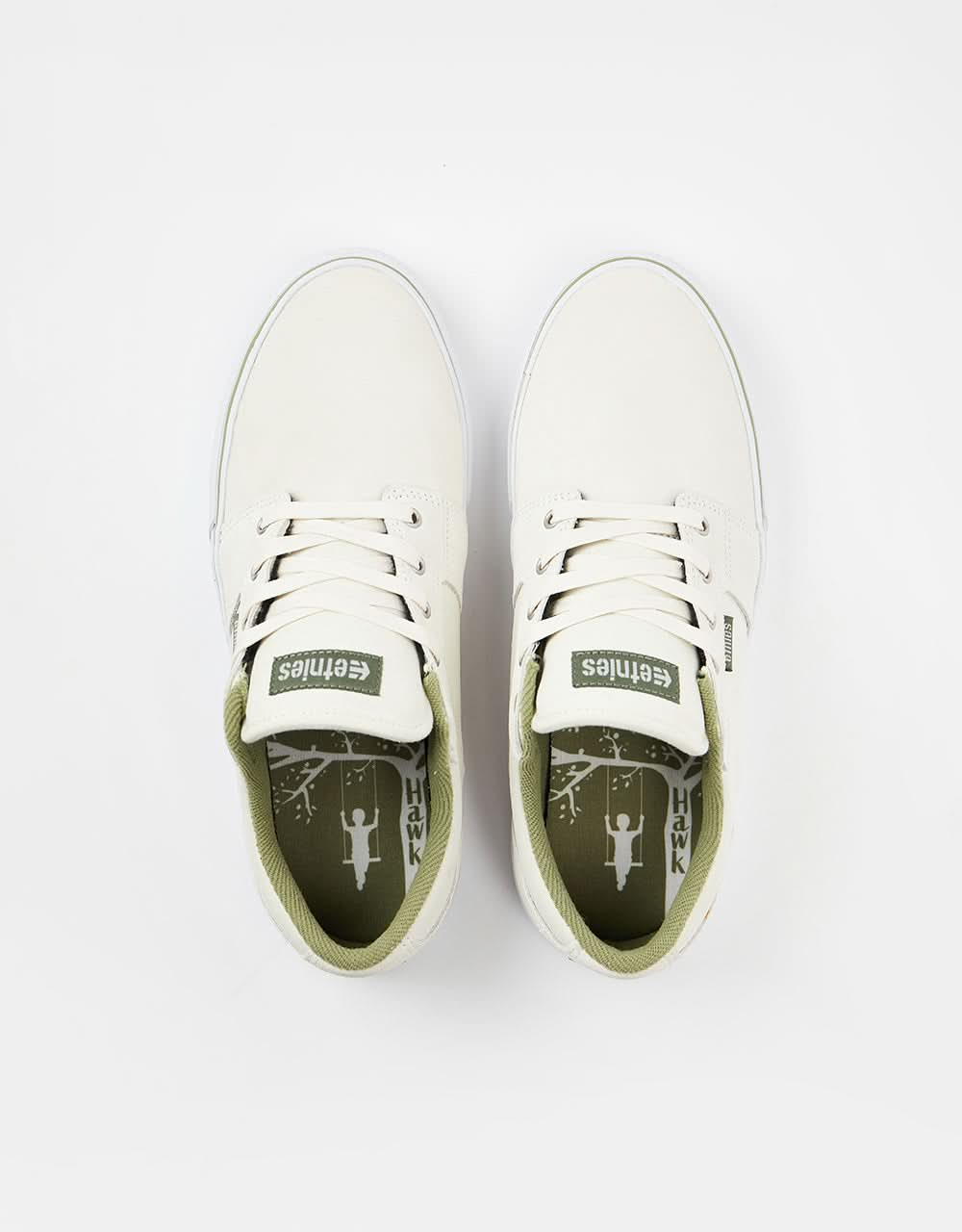 Etnies Barge LS Skate Shoes - White/Green