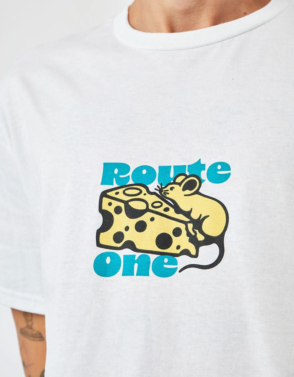 Route One Cheese T-Shirt - White