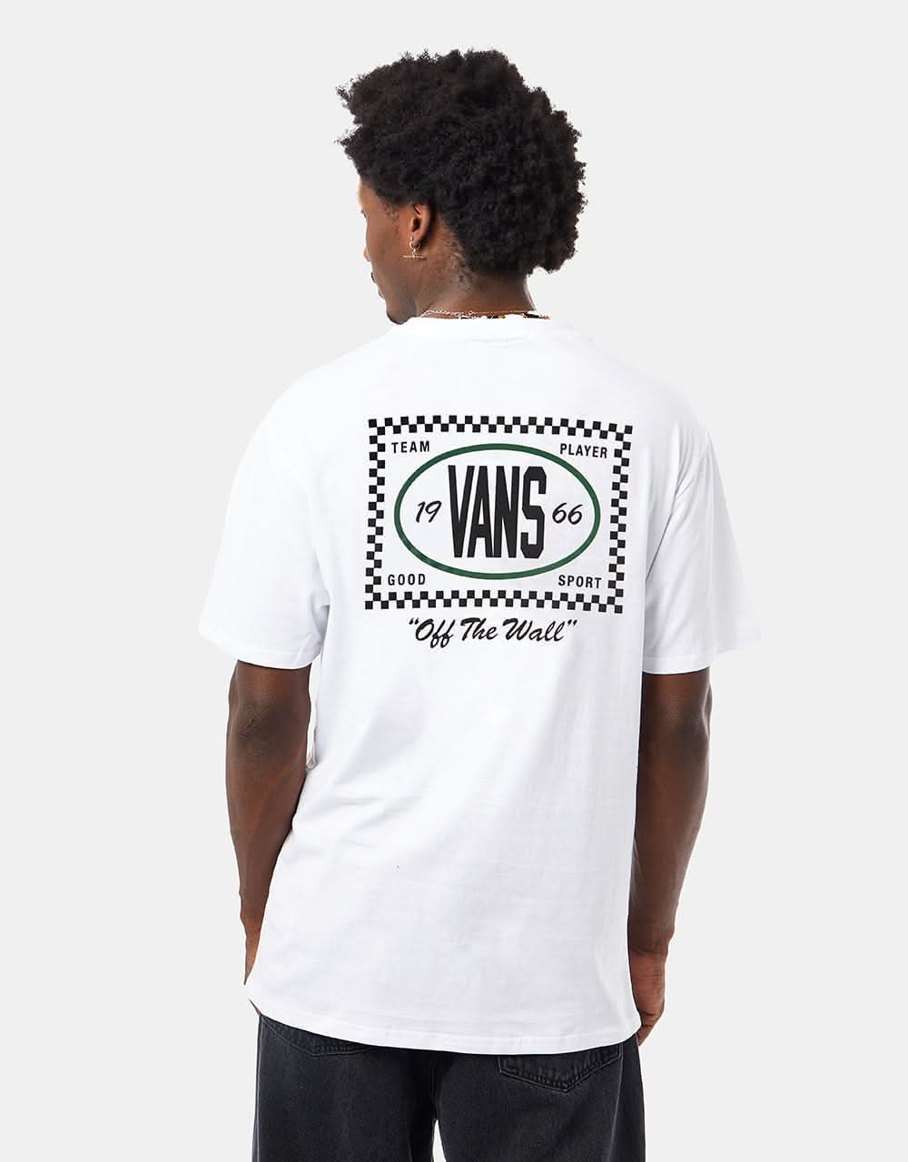 Vans Team Player Checkerboard T-Shirt - White