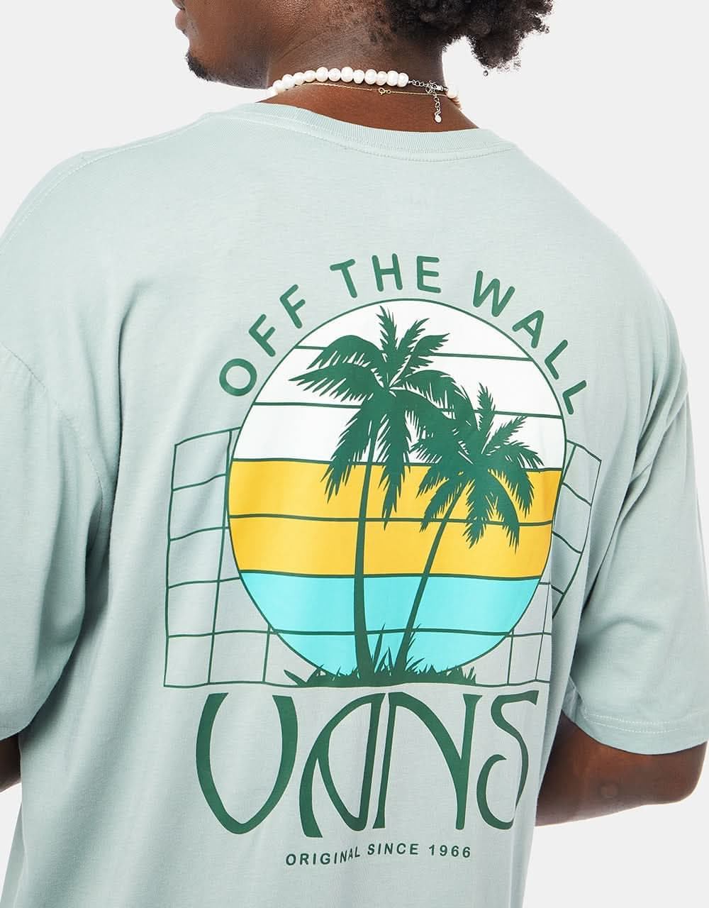 Vans Sunset Dual Palm Vintage T-Shirt - Chinois Green