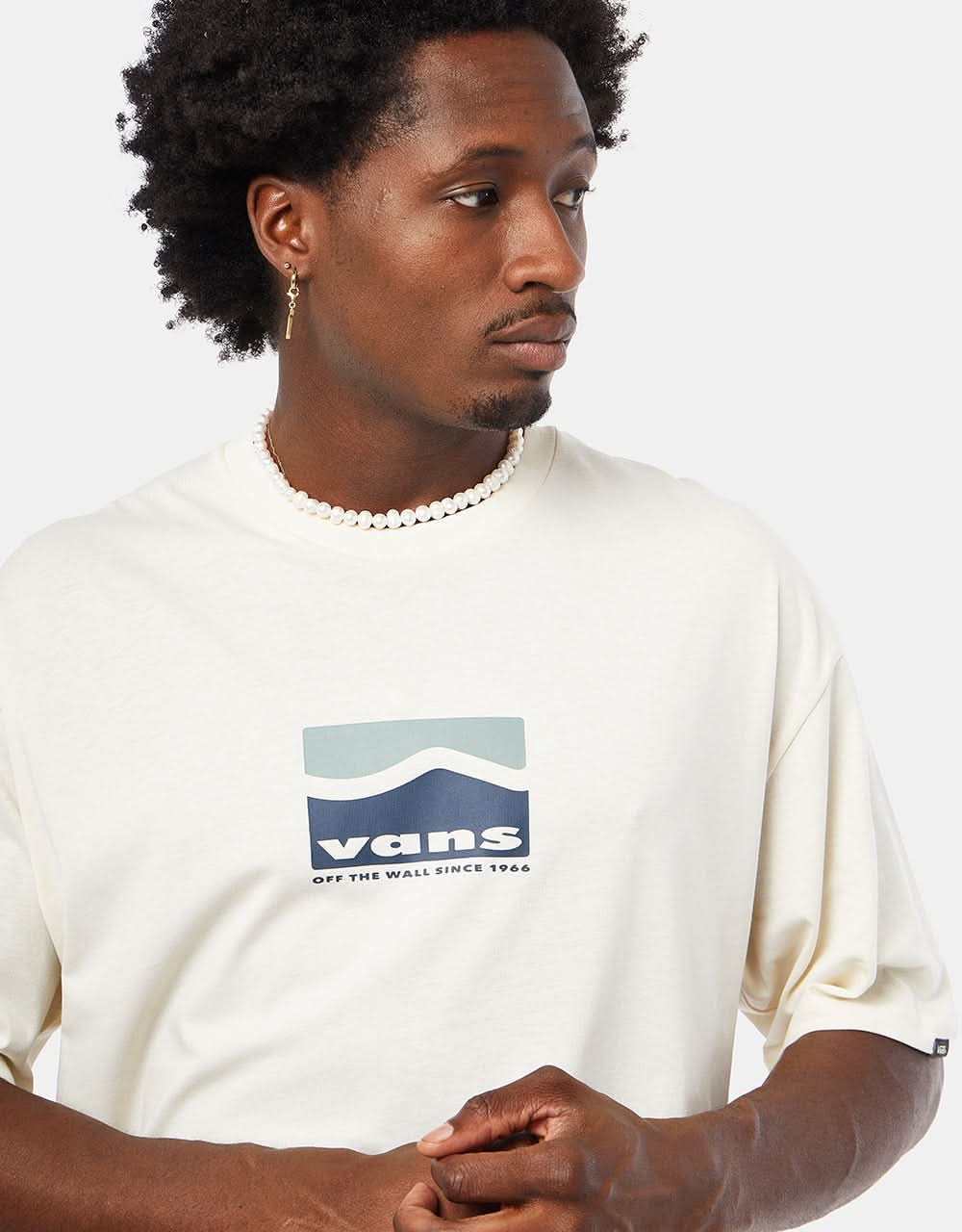 Vans Center Sidestripe T-Shirt - Antique White