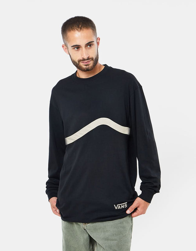 Camiseta Vans Sidestripe Block L/S - Negro