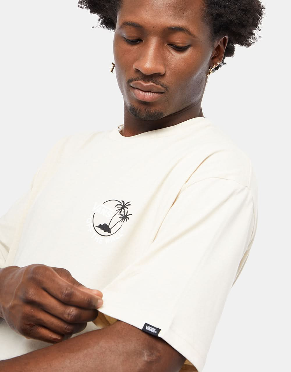 Vans Classic Mini Dual Palm T-Shirt - Oatmeal