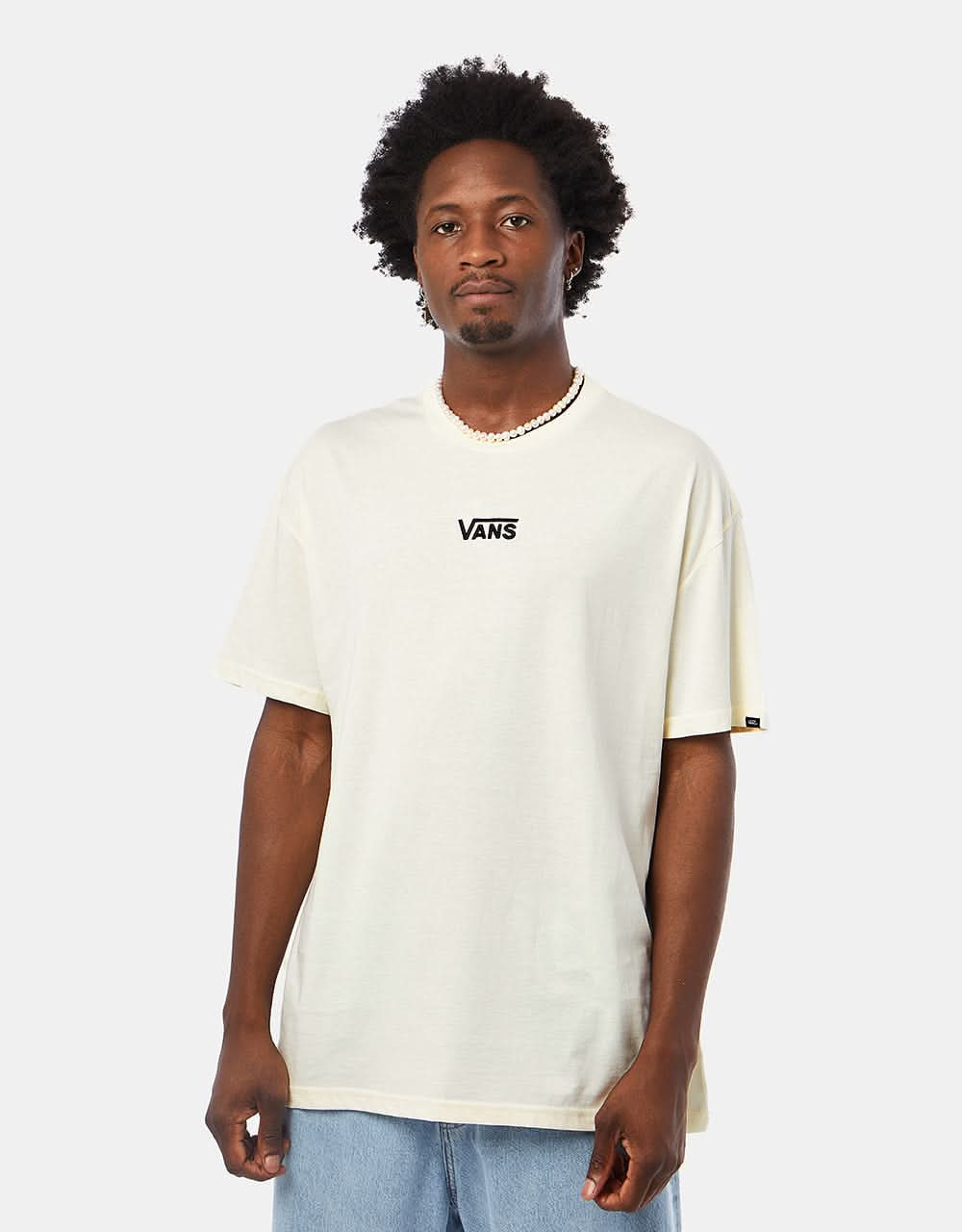 Vans Center Drop Vee T-Shirt - Antique White