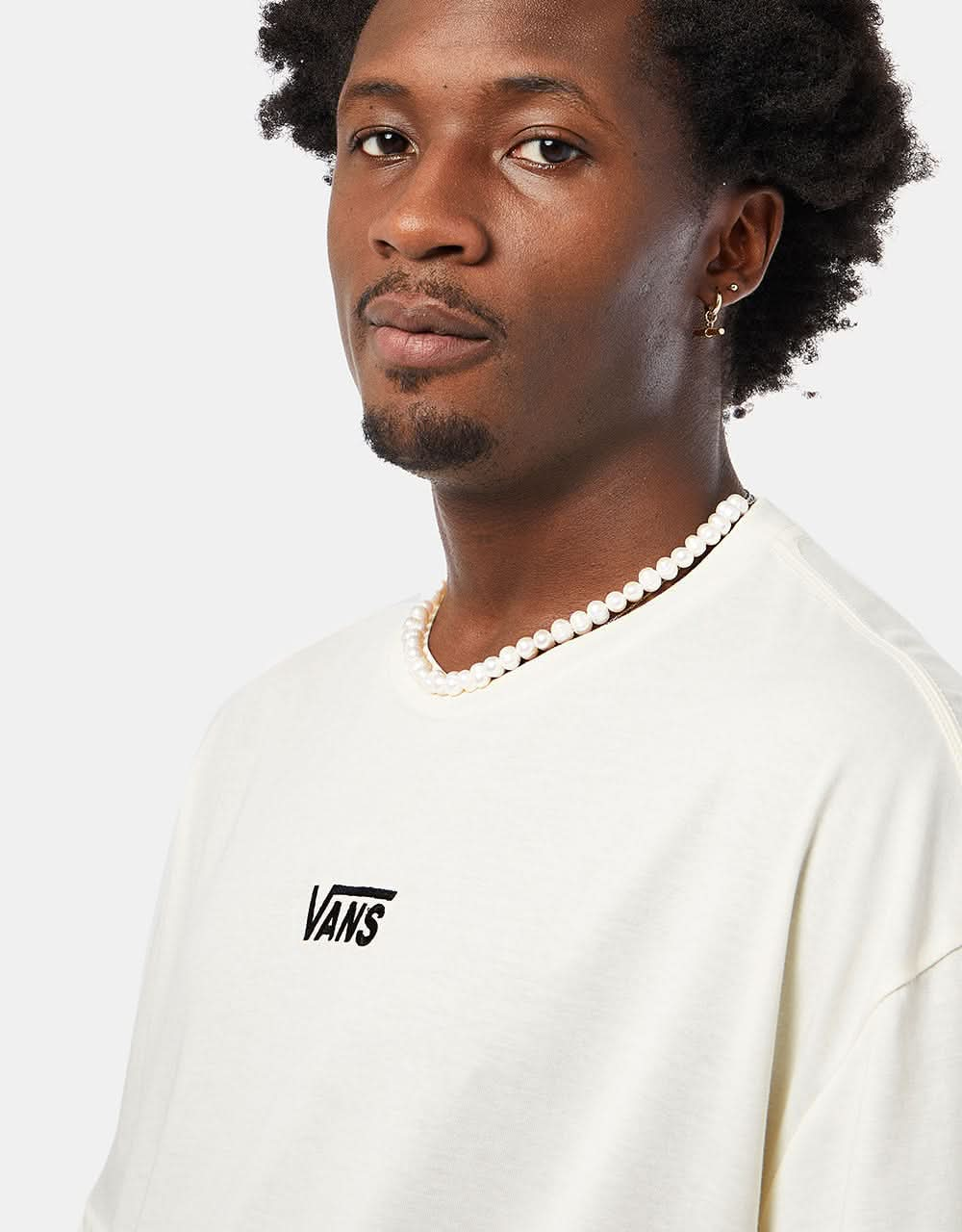 Vans Center Drop Vee T-Shirt - Antique White