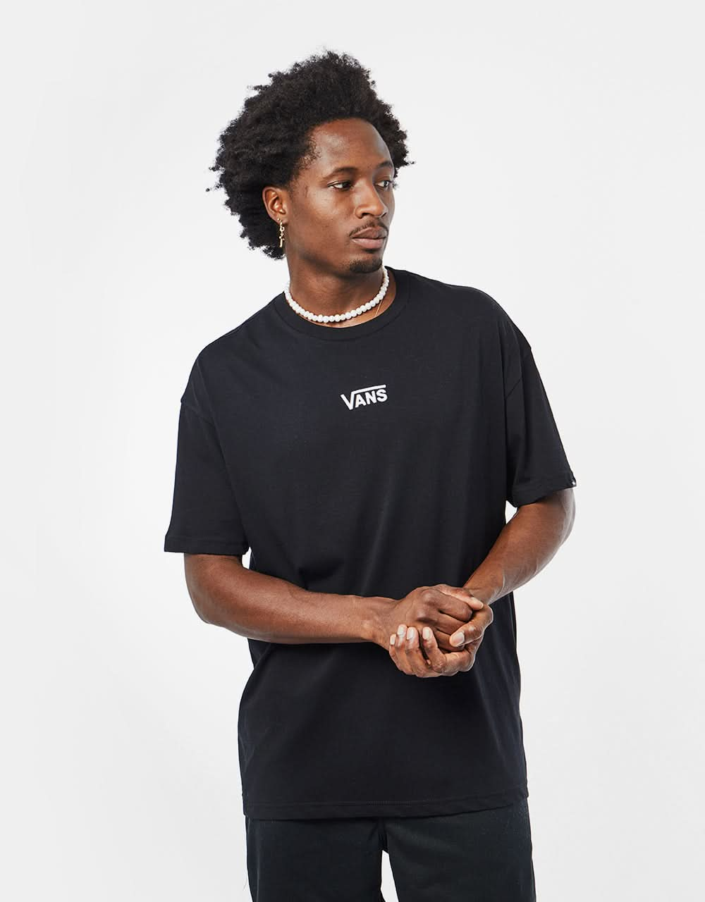 Vans Center Drop Vee T-Shirt – Schwarz