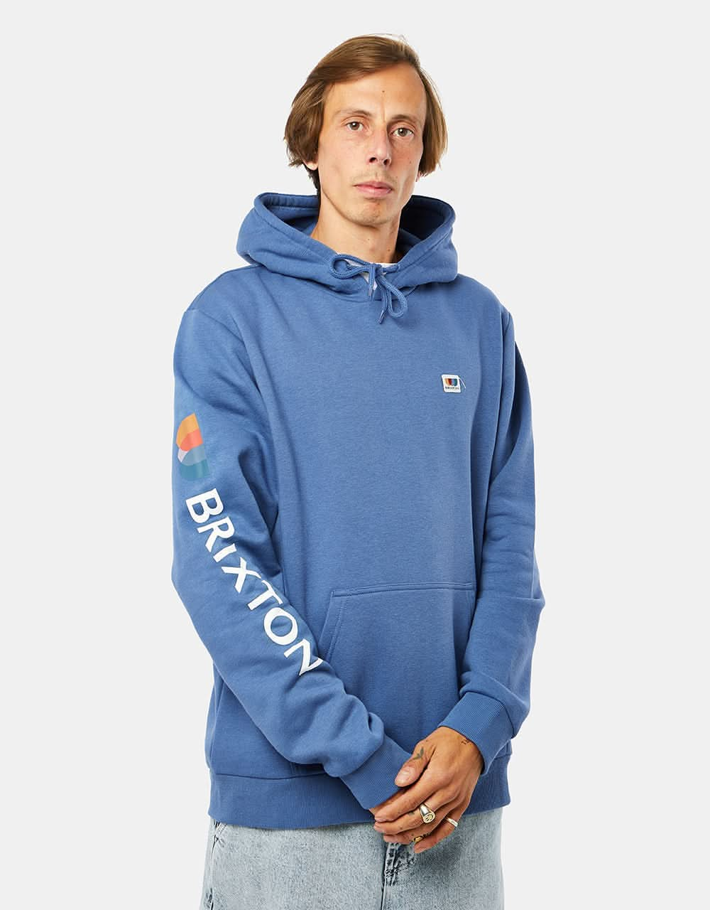 Brixton Alton Pullover Hoodie - Pacific Blue