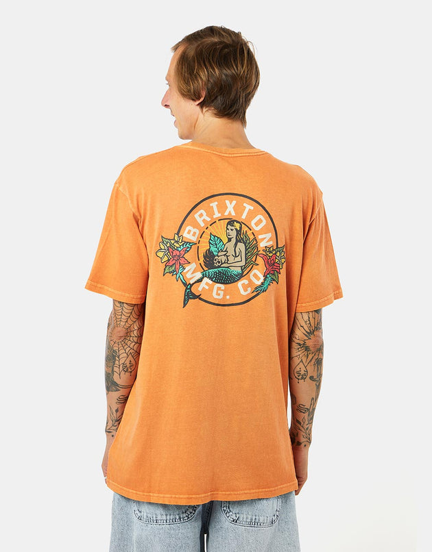 Camiseta Brixton Geneva - Paradise Orange Worn Wash