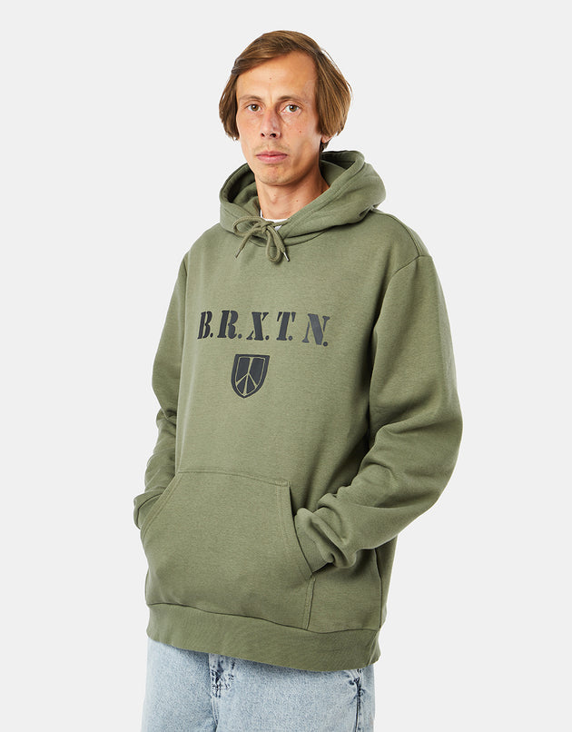 Mikina Brixton Peace Shield Pullover - Olive Surplus