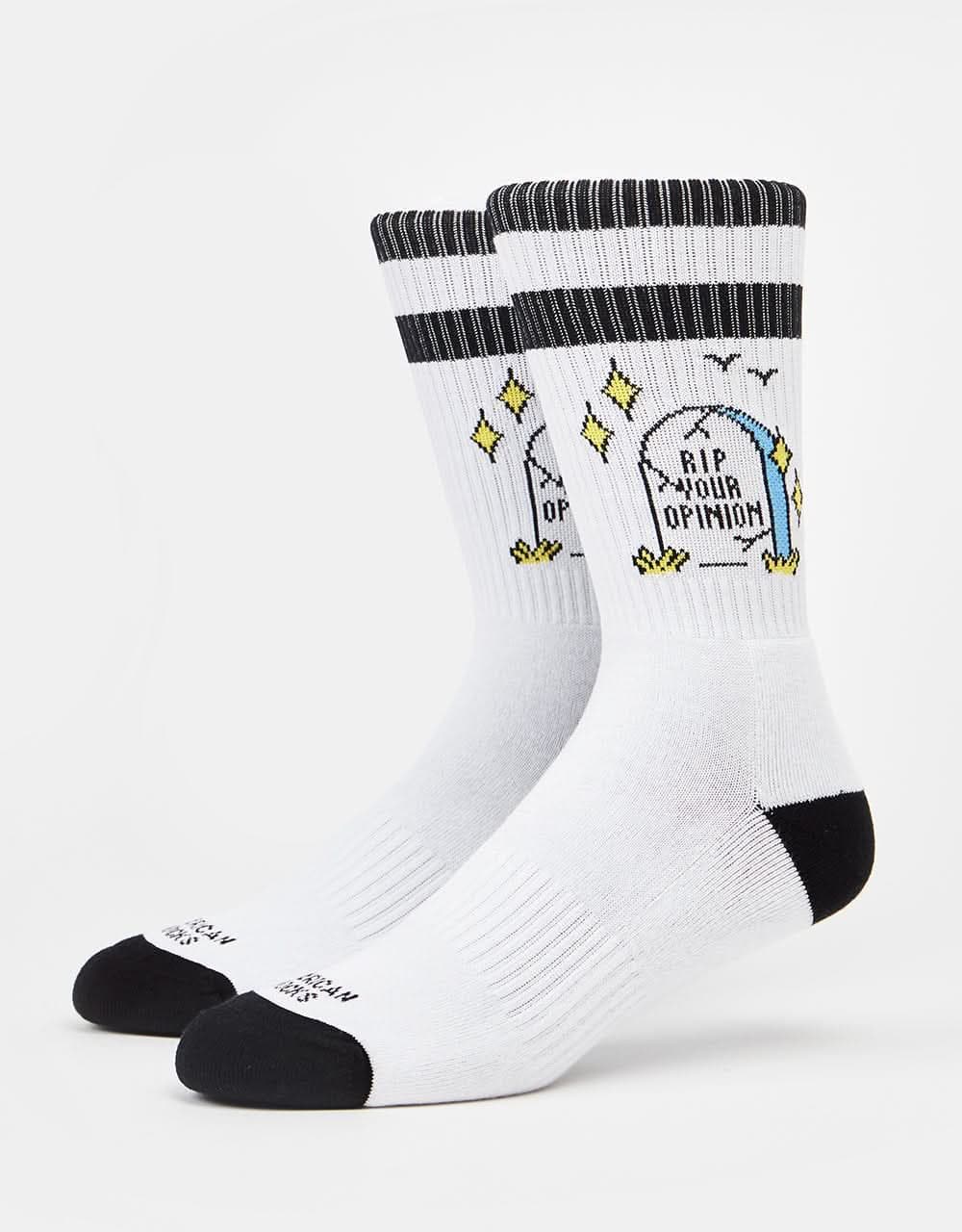 American Socks RIP Your Opinion Socks - White