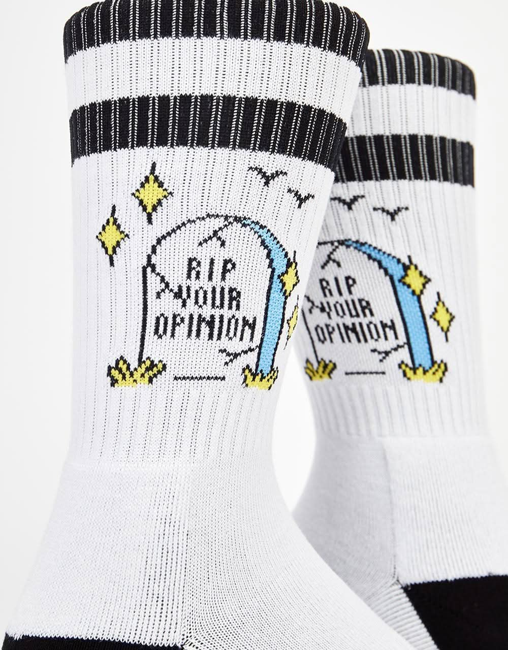 American Socks RIP Your Opinion Socks - White