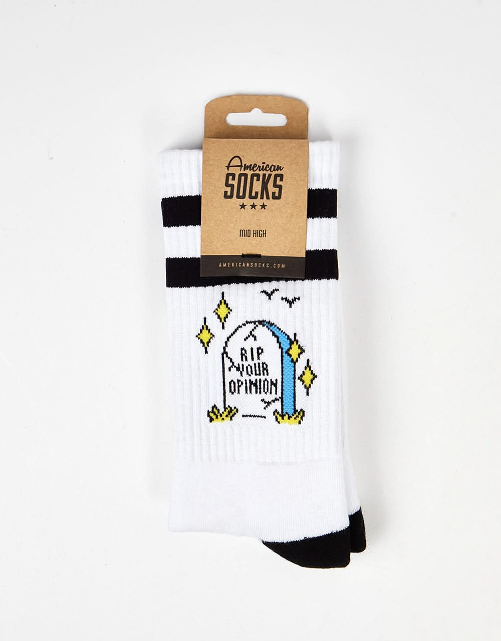 American Socks RIP Your Opinion Socks - White