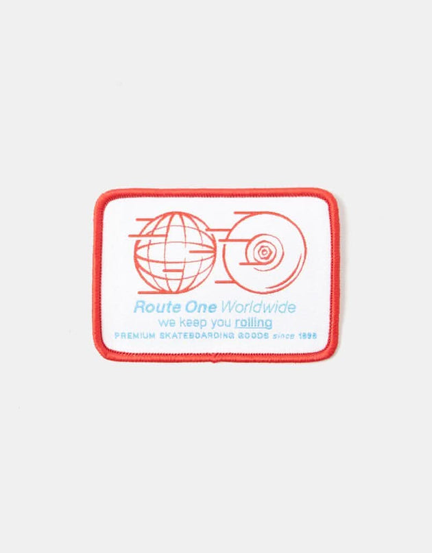 Route One Worldwide Woven Patch - White