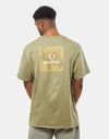 Brixton Alpha Square Standard Fit T-Shirt - Olive Surplus/Antelope/Off White