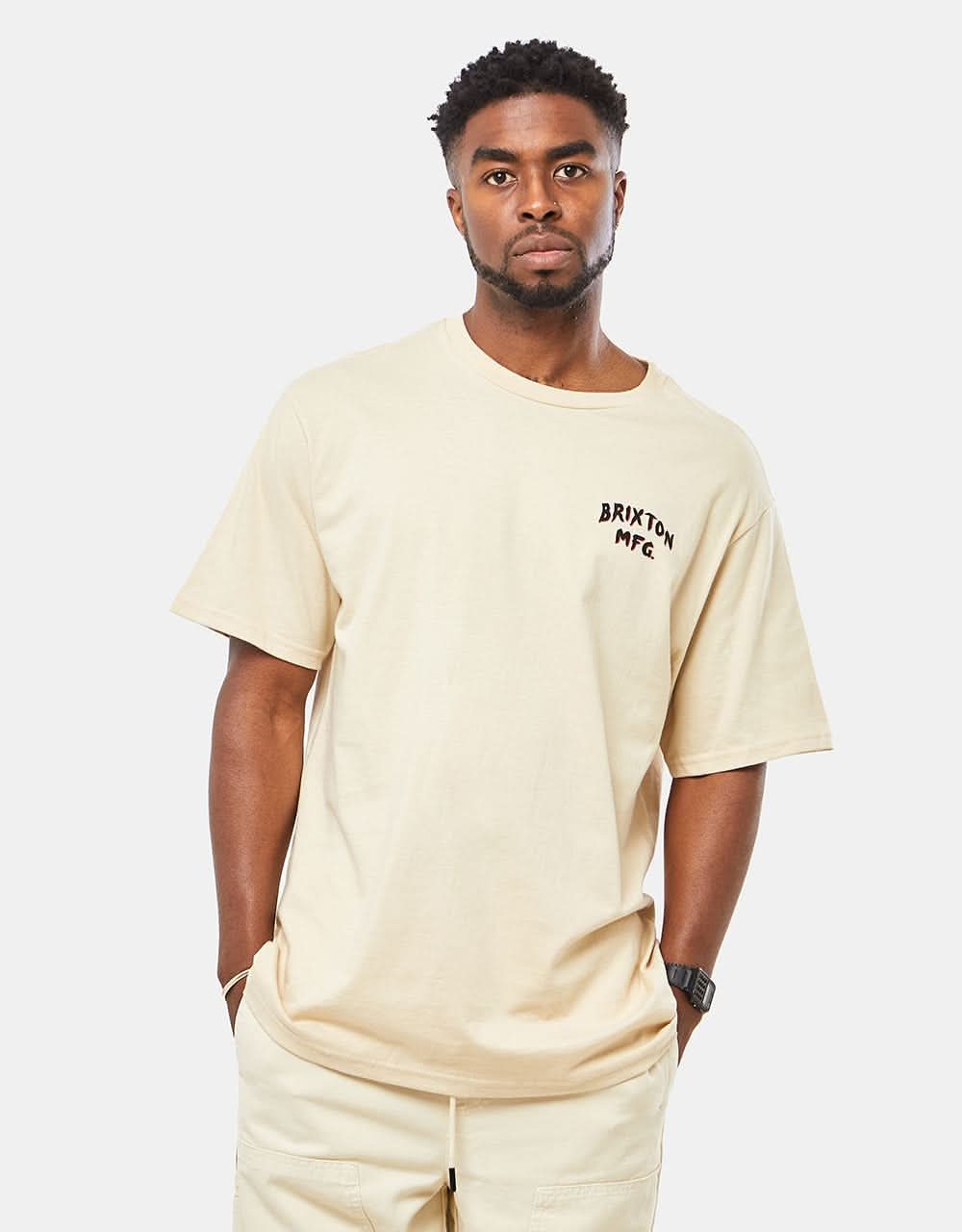 Brixton Trailmoor Standard Fit T-Shirt - Cream