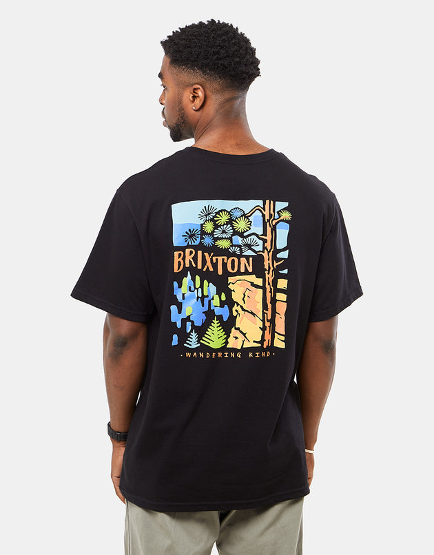 T-shirt Brixton Highview vestibilità standard - nera