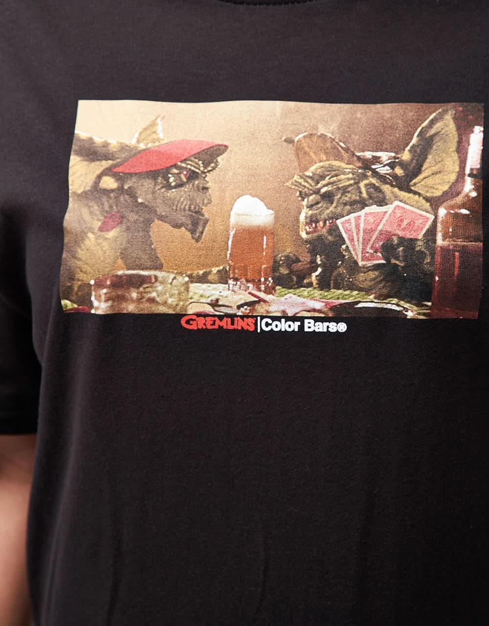 Color Bars x Gremlins Gamblin' T-Shirt - Black