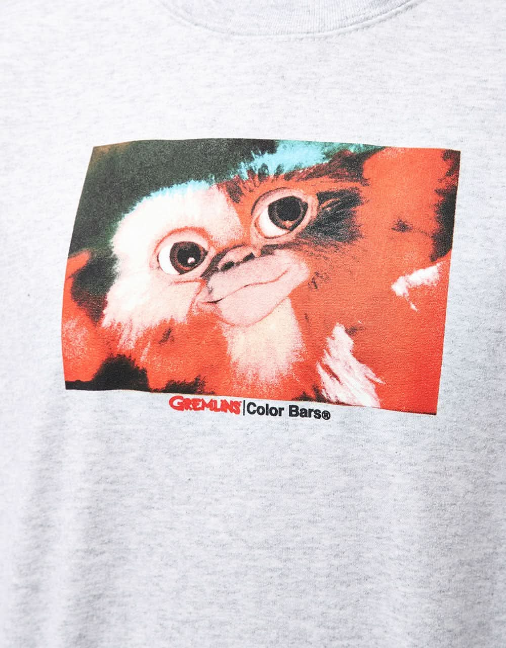 Color Bars x Gremlins Coming Soon Crewneck - Ash Grey