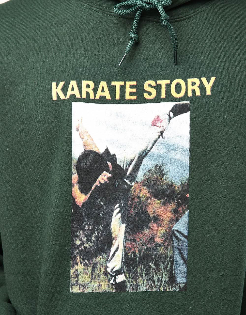 Sweat à capuche Hockey Karate Story - Vert forêt