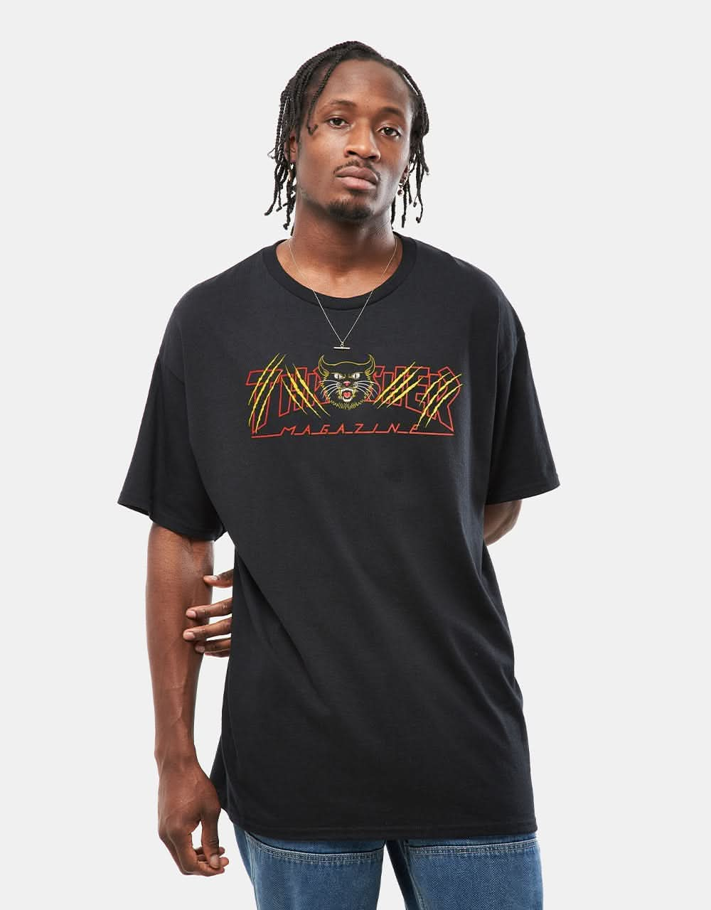 Thrasher Gato T-Shirt - Black