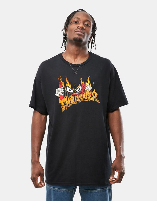 Camiseta Thrasher Sucka Free By Neckface - Negro