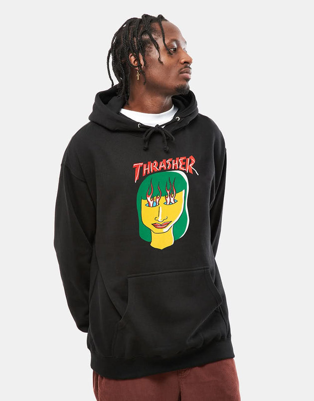 Thrasher Talk Shit By Gonz Pullover Hoodie - Black