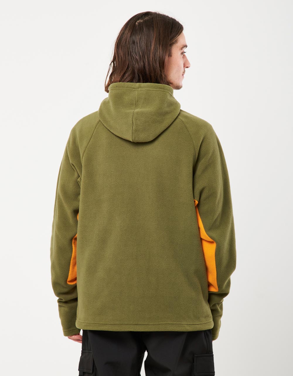 Volcom Polar Fleece con capucha y cremallera completa - Militar