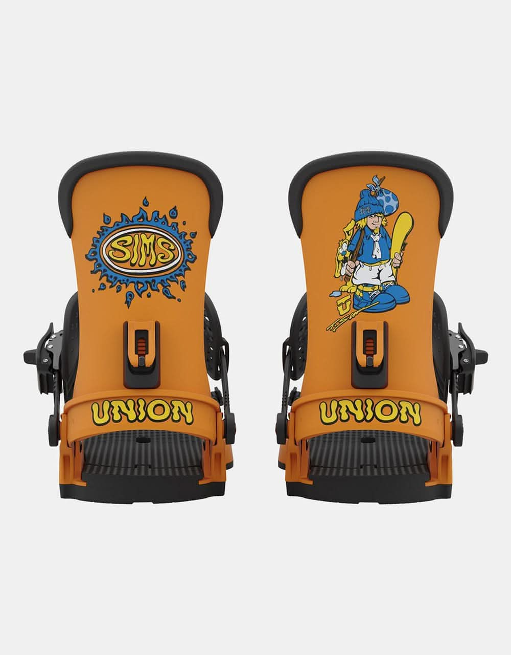 Union x Sims Nub '93 Force Custom House 2024 Snowboard Bindings - Orange