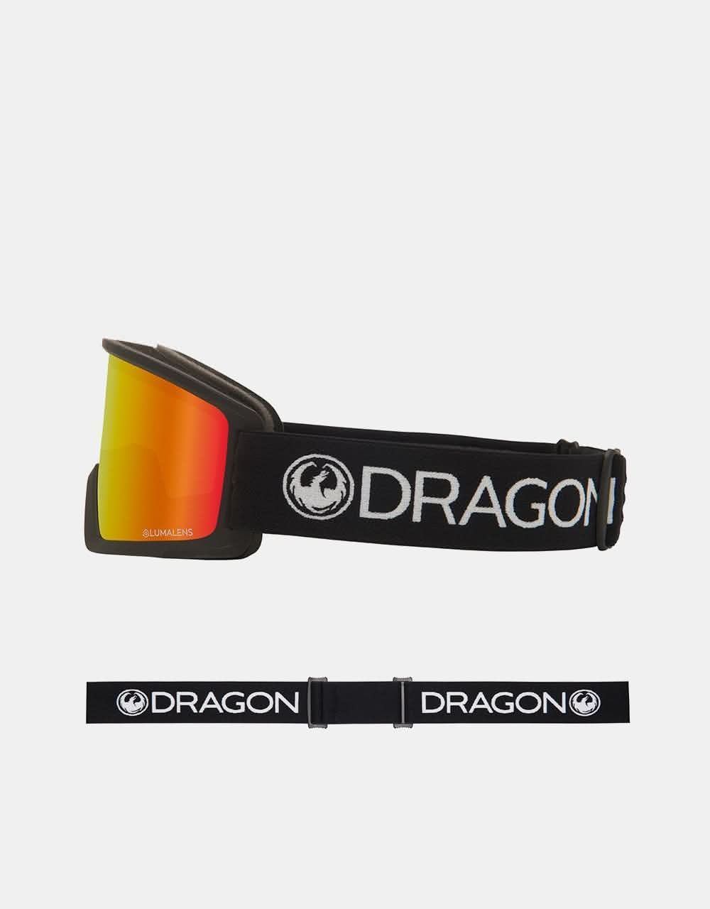 Dragon DX3 L OTG Snowboard Goggles - Black/LUMALENS® Red Ion