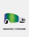 Dragon DX3 OTG Snowboard Goggles - White/LUMALENS® Green Ion