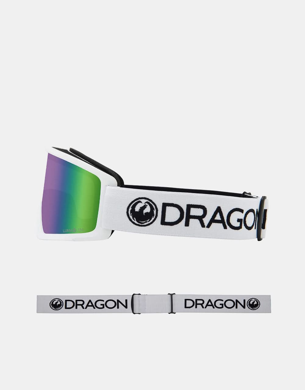 Dragon DX3 OTG Snowboard Goggles - White/LUMALENS® Green Ion