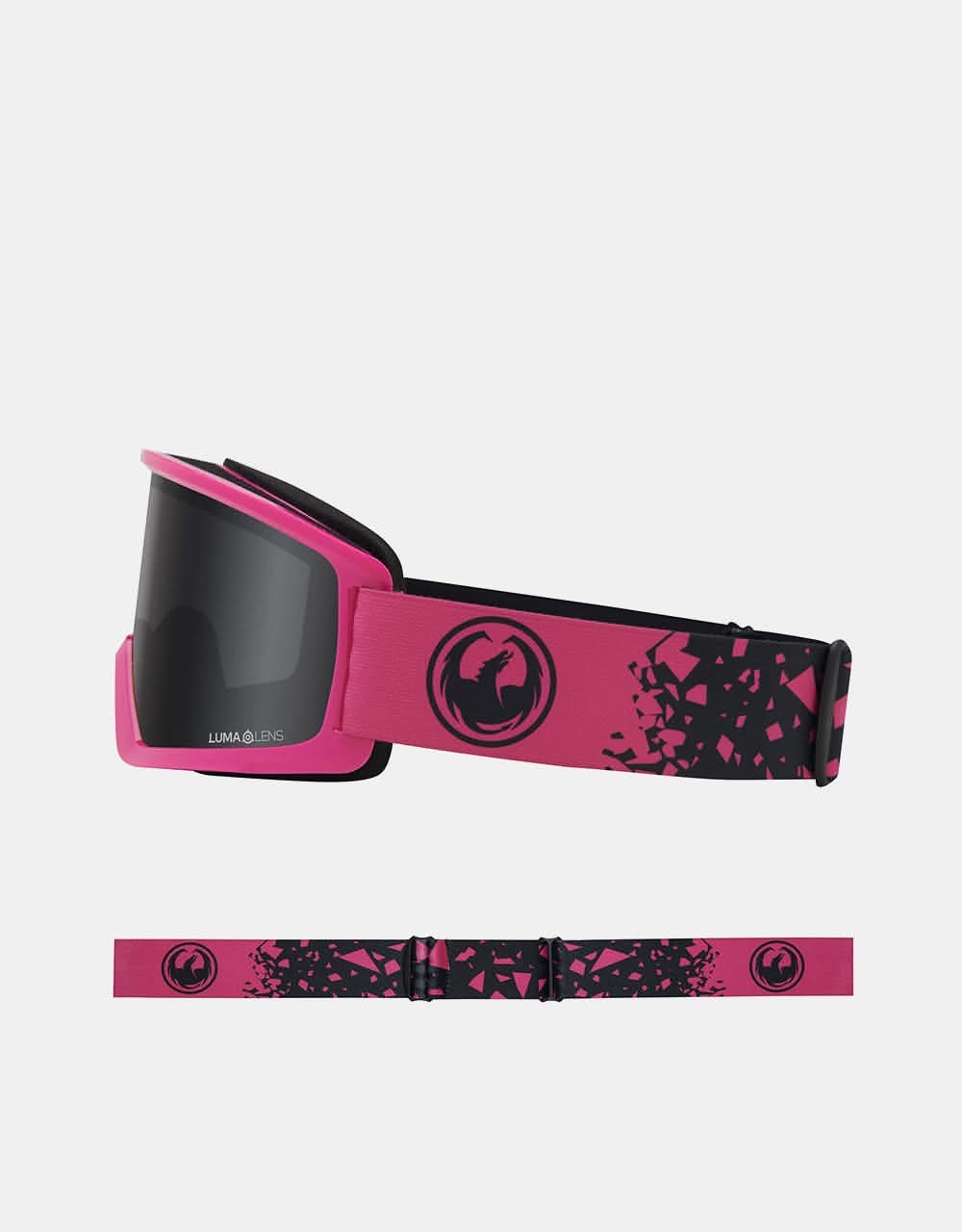 Dragon DX3 OTG Snowboard Goggles - Blasted Pink/LUMALENS® Dark Smoke