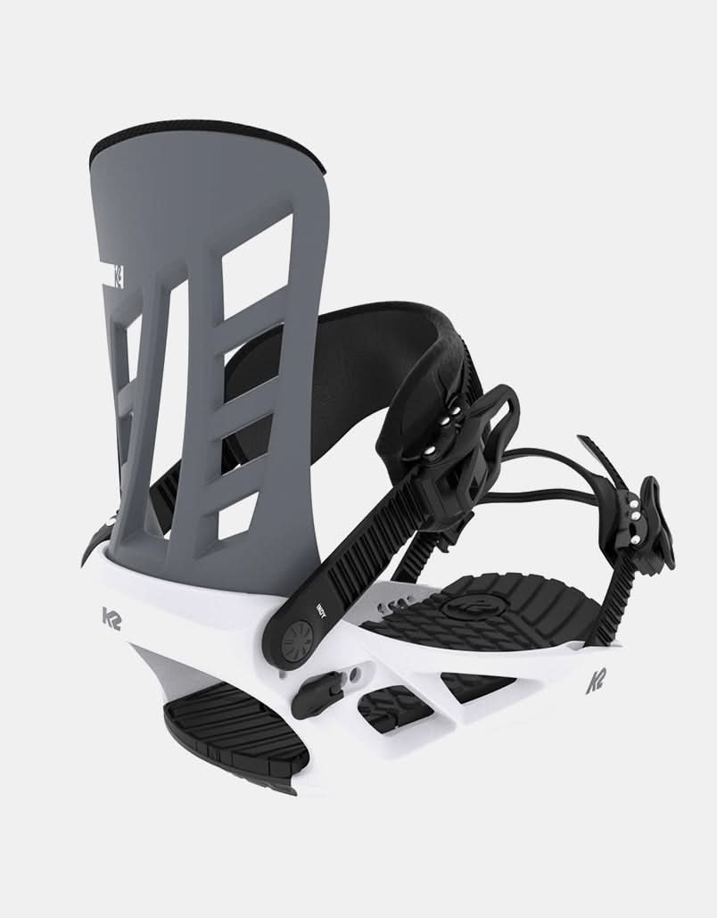 K2 Indy 2024 Snowboard Bindings - Grey/White