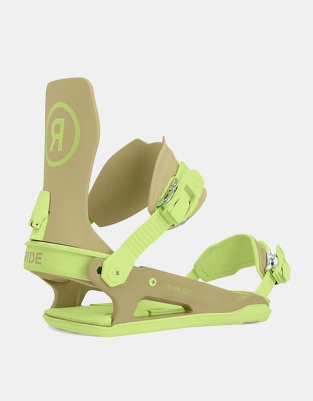 Ride C-6 2024 Snowboard Bindings - Olive/Lime