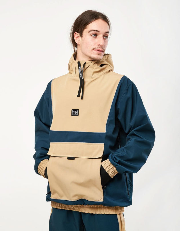 Giacca da snowboard Brethren Baseline Pullover - Kombat Khaki