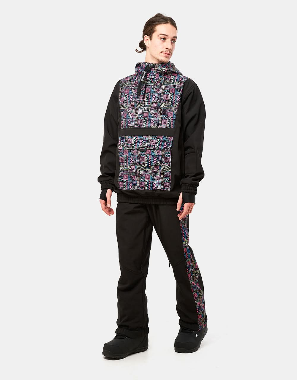 Brethren Baseline Pullover Snowboard Jacket - Tetris