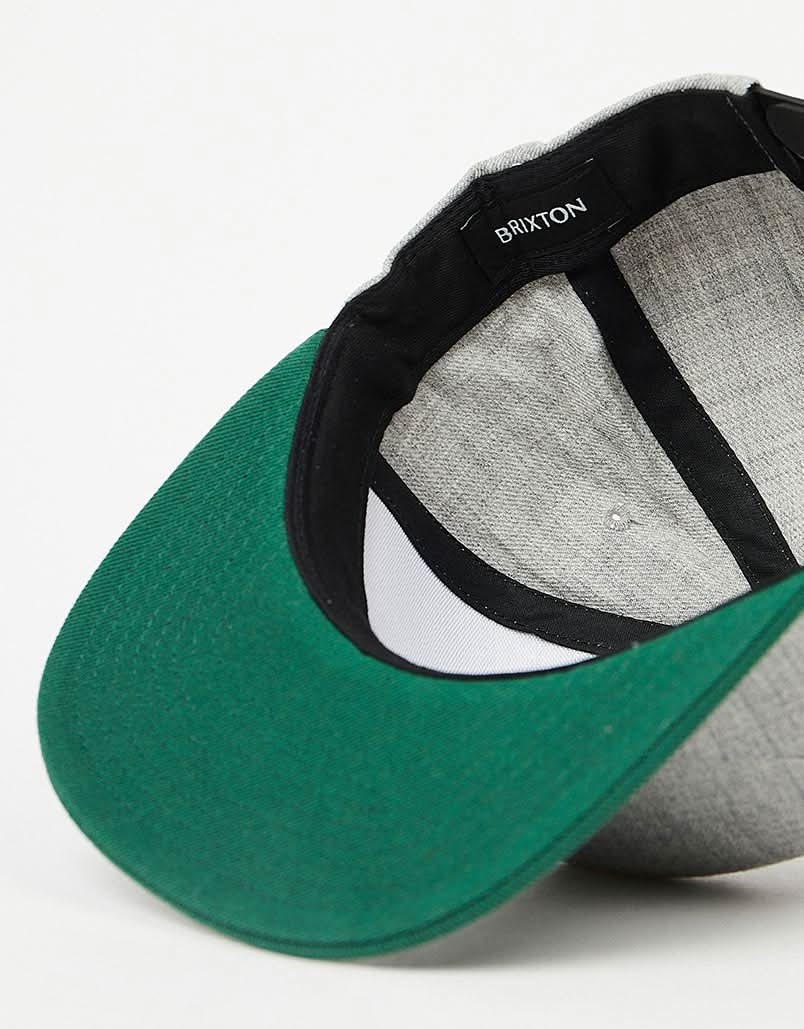 Casquette Brixton Oath III Snapback - Gris Chiné/Épicéa