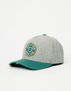 Cappellino Snapback Brixton Crest C - Grigio erica scuro/Verde scuro