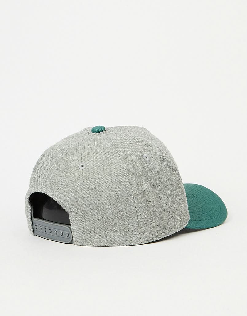 Cappellino Snapback Brixton Crest C - Grigio erica scuro/Verde scuro