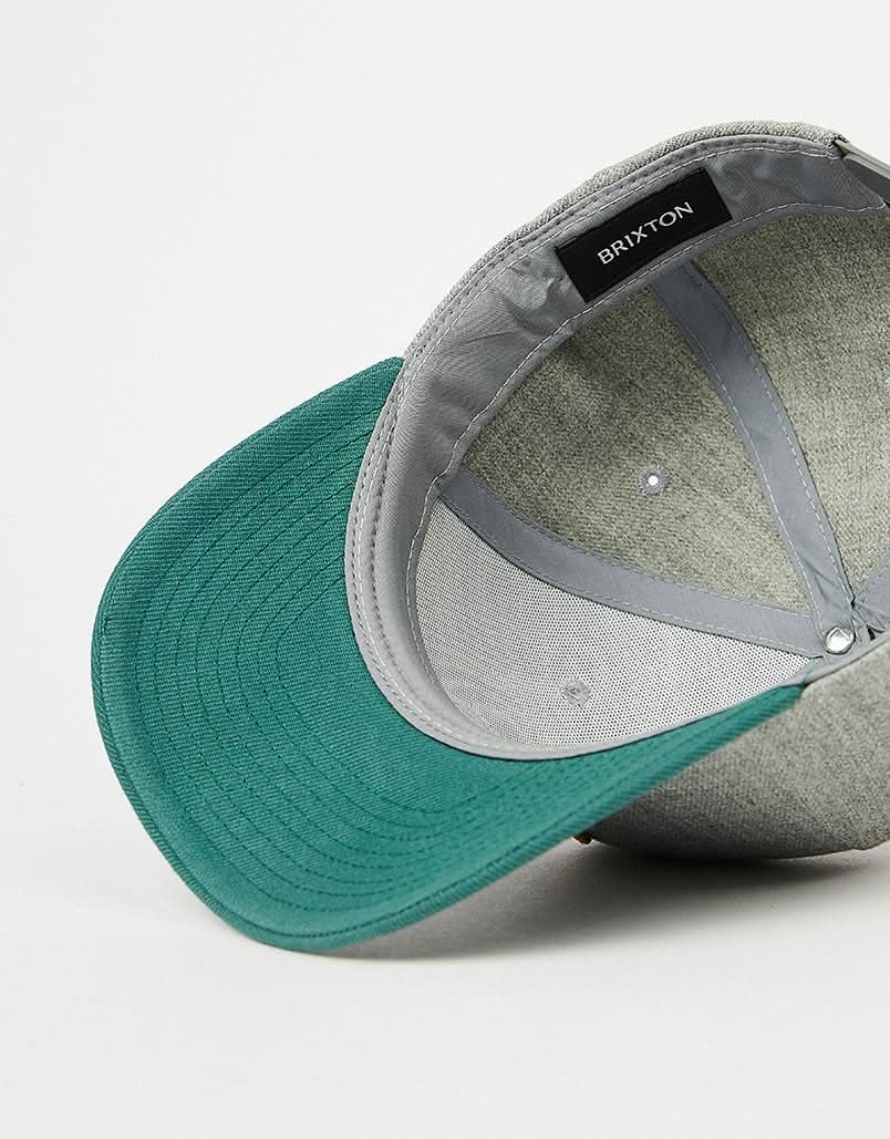 Cappellino Snapback Brixton Crest C - Grigio erica scuro/Verde scuro