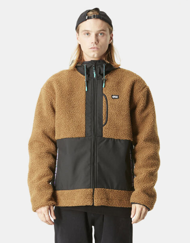 Picture Pemberton Zip Fleece - Chocolate/Black