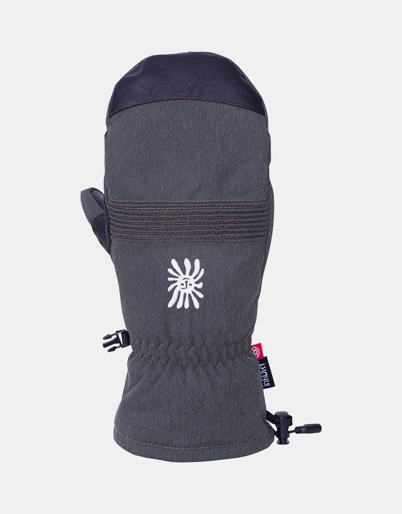 686 Lander Snowboard Mitts - Forest Black Denim