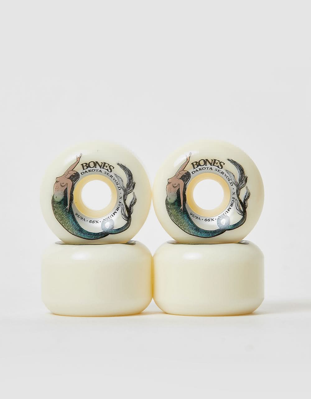 Bones Servold Mermaid X-Formula V6 Widecut 99a Skateboard Wheels - 56mm