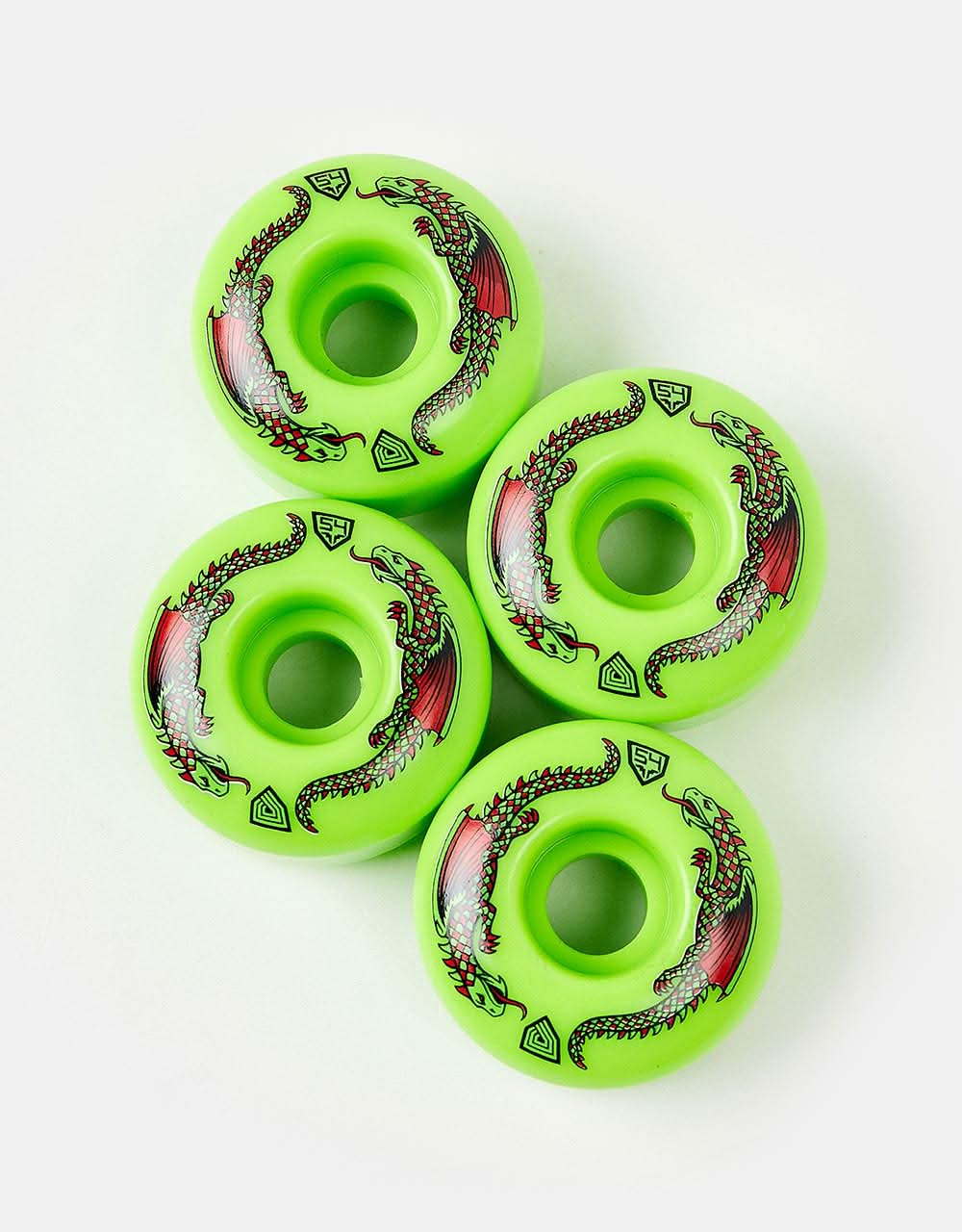 Powell Peralta Dragon Formula 93a Grüne Skateboard-Räder – 55 mm x 34 mm