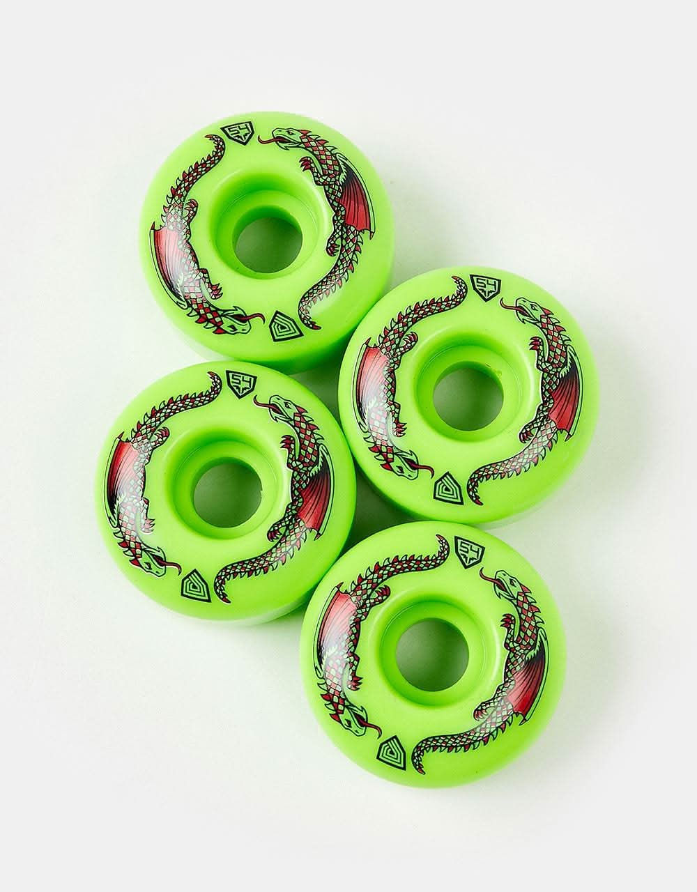 Powell Peralta Dragon Formula 93a Green Skateboard Wheels - 54mm x 34mm